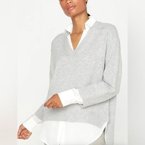 Brochu Walker The Looker Layered V-Neck Cashmere Sweater